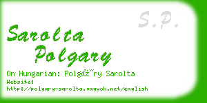 sarolta polgary business card